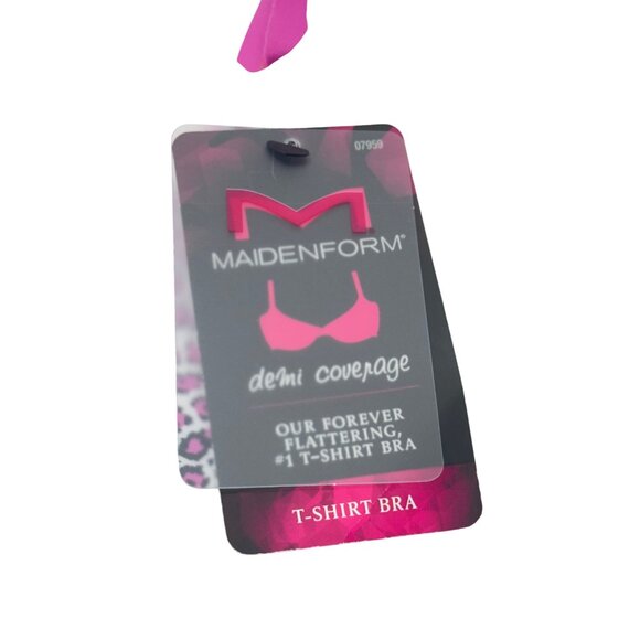 Maidenform Womens Love The Lift T-Shirt Bra Size 36D Pink & White Comfy Casual - Picture 10 of 11